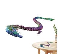 Dragon articulé imprimé en 3D, articulation flexible imprimée en 3D, décoration d'intérieur fantastique, jouet à presser de bureau, modèles de dragon pour filles, hommes