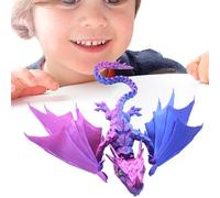 Dragon articulé imprimé en 3D, dragon articulé avec ailes | Jouets de dragon de - Décoration d'intérieur articulée Fidget Dragon avec articulations mobiles pour soulager le stress pour les amateurs et