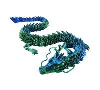 Dragon articulé imprimé en 3D - Figurine Flexible de Jouet de Dragon en | Fournitures de décoration de Surfaces Lisses pour Voitures, Maisons, Bureaux et Poissons
