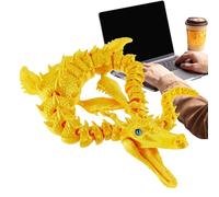 Dragon articulé imprimé en 3D - Jouet de Dragon Flexible | Crystal Sea Dagon Impression 3D, Figurine Fidget PLA Articulations Flexibles Décoration de Maison Bureau Exécutif D