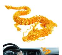 Dragon articulé imprimé en 3D | Jouet Figurine de Dragon Flexible - Accessoire de décoration Tactile réaliste pour Les Bureaux, Les Maisons, Les Aquariums et Les Voitures