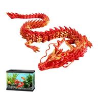 Dragon articulé imprimé en 3D - Jouet Figurine de Dragon Flexible | Fournitures de décoration de Surfaces Lisses pour Voitures, Maisons, Bureaux et Poissons