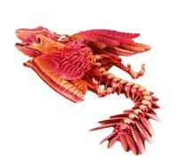 Dragon articulé imprimé en jouet de dragon articulé imprimé sur Dragon multiarticulaire avec détail de plumes | Jouets de dragon dynamiques articulés imprimés pour jeux interactifs