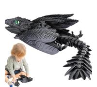 Dragon articulé imprimé en jouet dragon volant mobile avec détails en plumes - Figurine à collectionner articulée mobile, jouets sensoriels de dragon pour soulager