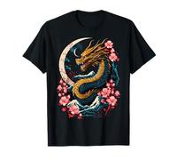 Dragon Asiatique Japonais Style Tatouage Esthétique Dragon Japonais T-Shirt