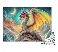 Dragon aux écailles Arc-en-Ciel Puzzle DIY 1000 Pièces en Carton Pic de Montagne Cosmique pour Seniors Amélioration De La Mémoire Loisirs Créatifs 52x38cm/1000pcs