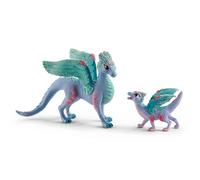 Schleich 70592 Bayala Coffret Figurines Dragon Fleuri avec Son Petit, Dès 5 Ans