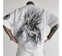 Dragon Ball Animation T-Shirt hommes été nouveau Double face impression ample décontracté Harajuku à la mode à manches courtes Parent-enfant haut Red