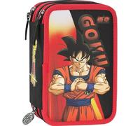 Dragon Ball Goku Trousse à crayons pour écoliers avec 3 compartiments - 20 x 13 x 7 cm