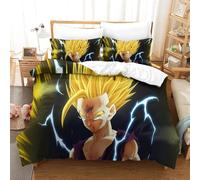 Dragon Ball Housse De Couette Literie Imprim¿¿E En 3d Pour La D¿¿Coration De La Maison, Ensemble De Literie En Microfibre Douce, Housse De Couette Anime ¿¿ Sang Chaud Aventure