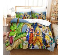 Dragon Ball Housse De Couette Literie Imprim¿¿E En 3d Pour La D¿¿Coration De La Maison, Ensemble De Literie En Microfibre Douce, Housse De Couette Anime ¿¿ Sang Chaud Aventure