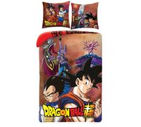 Dragon Ball Lit Set Goku Vegeta Beerus Housse de Couette 140x200cm Dragonball