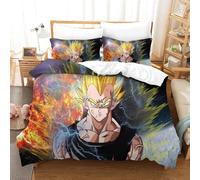 Dragon Ball Pcs Parure De Lit - Housse De Couette Douce Housse Couette Imprim¿¿ D Avecfermeture ¿¿Clair+ D'oreiller Double£¿Xcm£©