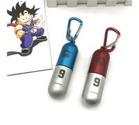 Dragon Ball - porte-clés en alliage d'aluminium, jouet Capsule Bulma, porte-clés créatif, boîte à pilules Portable, conteneur pendentif poupée, cadeaux d'anniversaire Rouge