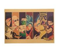 Dragon Ball Poster Japonais Anime Stickers Muraux Décor Peinture - 50,5 x 35 cm (Style 14)