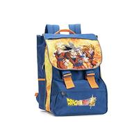 DRAGON BALL - Sac à dos scolaire officiel Dragon Ball, sac à dos pour fille avec 2 grands espaces, poche avant, bretelles réglables rembourrées, dos et fond thermoformés, fermetures à glissière, 29 x