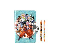 Dragon Ball-Set Cadeau Journal et Stylos, Boîte cadeau, Set d'écriture, Journal avec cadenas, Multicolore, Produit officiel (CyP Brands), multicolore, Estandar, Dragon Ball Set Journal et 2 Stylos