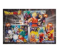 Dragon ball Super : Boite 3 puzzles en 1 : 1 x 500 et 2 x 1000 pièces