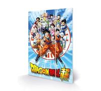 Dragon Ball Super - Impression sur Bois 20 x 29,5 cm (Goku and The Z Fighters)