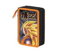 Dragon Ball Warrior-Trousse Triple Garnie, Multicolore, 14 x 21 cm