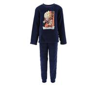 Dragon Ball Z Pyjama Garçon, Ensemble 2 Pièces T-Shirt et Pantalon Long Motif Goku Pyjama Polaire Douce, Cadeau pour Adolescents, Taille 10 Ans