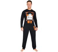 Dragon Ball Z Pyjama Long Homme, Ensemble Confortable et Doux - Cadeau pour Homme (Noir, S)