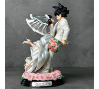Dragon Ball Z Son Goku & Chichi Version de mariage 31 cm figurine en Pvc modèle à collectionner jouet Couple Statue ornement cadeau de mariage A