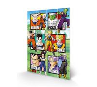 Dragon Ball Z - Warrior Squares - Impression Sur Bois 40x59cm