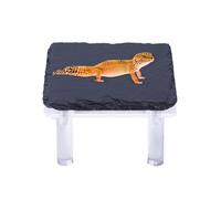 Dragon Barbu Basking Rock - Cachette De Tortue avec Support en Acrylique | Décor De Réservoir, Plate-Forme d'escalade, Abri De Bain De Soleil, Environnement Humide, Terrarium, Accessoire D'habitat