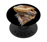 Dragon Barbu Lézard Reptiles Bearded Doux Dragon Barbu PopSockets PopGrip Adhésif