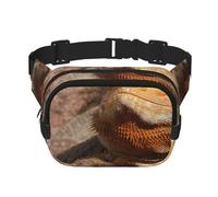 Dragon Barbu,Sac Banane carré Double Couche, Sac de Poitrine