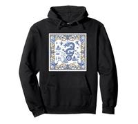Dragon Bleu de Chine Symbole de Puissance et de Chance Sweat à Capuche