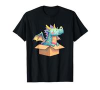 Dragon Bleu Kawaii caché dans Une boîte pour Enfants Fantaisie T-Shirt