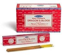 Dragon Blood - Lot de 6 bâtonnets d'encens - 15 g - Roulés à la main - Résine indienne - Sang de dragon - Pour méditation, yoga, détente et atmosphère aromatique Kajal