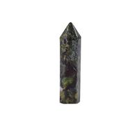Dragon Blood Stone Hexagonal Wand, Polished Green and Red Crystal Point Tower, 33×8mm, 4g, for, Home Décor
