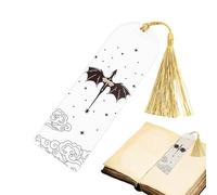 Dragon Bookmarks For Kids, 50x152MM Acrylic Bookmark With Tassel, Long-Lasting Small Bookmarks | Innovative Versatility For Men Women Book Lovers, Creative Page Markers, Bookmark With Tassel