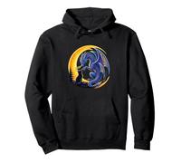 Dragon Boop Cat Under Full Moon Fantasy Night Science-Fiction Sweat à Capuche