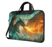 Dragon Breathing Fire Fantasy Art Sac pour ordinateur portable 15,6 pouces Sacs d'ordinateur Housse rembourrée pour homme et femme