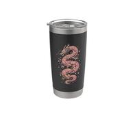 Dragon Cherry Blossom Style Tattoo Design Gobelet isotherme en acier inoxydable double paroi