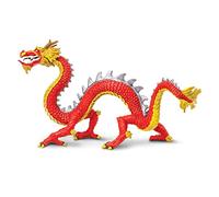 Dragon chinois à cornes | Collection de dragons | Figurine de dragon peinte à la main | Non toxique et sans BPA | Convient aux enfants de 3 ans et plus | Safari Ltd