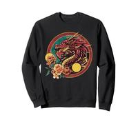 Dragon Chinois avec pivoines Sweatshirt
