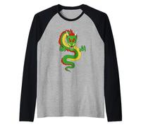 Dragon Chinois Culture Asiatique Zodiaque Manche Raglan