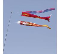 Dragon Chinois Drapeau Manche À Vent Ensemble Guide Coloré Vent Chaussette Forme De Dragon Les De Cerf-volant Drapeau Décoration Suspendue (sans Mât)(Yellow,100cm)