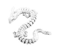 Dragon chinois imprimé 3D - Avec articulations flexibles, simulation d'une créature à collectionner | Décoration animal de table pour bibliothèque, vitrine, bureau, maison, bureau, œuvre d'art