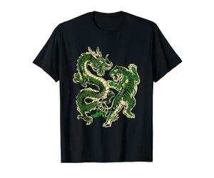 Dragon Chinois Tigre T-Shirt Graphique avec Valeur