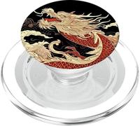 Dragon chinois traditionnel symbole du pouvoir mythique PopSockets PopGrip pour MagSafe