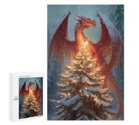Dragon Christmas Tree Fantasy Artwork Puzzle 1000 Pièces Educa Jouet en Bois Cadeau Unique Décoration Intérieure Jeu Éducatif Challenge Toy Adultes Et Enfants À Partir De 14 Ans 1000 PCS