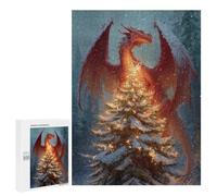 Dragon Christmas Tree Fantasy Artwork Puzzle 500 Pièces Educa Jouet en Bois Cadeau Unique Décoration Intérieure Jeu Éducatif Challenge Toy Adultes Et Enfants À Partir De 14 Ans 500 PCS