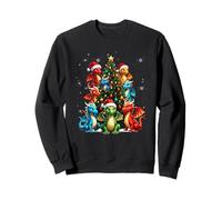 Dragon Christmas Tree Squad Chapeau de Père Noël Fantaisie Mythique Noël Sweatshirt