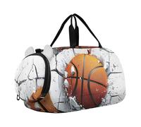 Dragon Clouds Sac de voyage arc-en-ciel pour filles Sac de voyage fourre-tout pour enfants, Ballon de basket-ball 3D, Classique